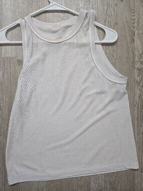 White Lululemon athletic top